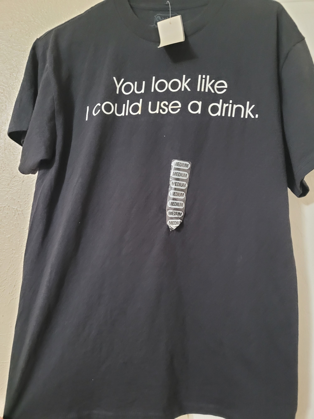 NWTs Hot Topic Black Graphic Tee with White Text
